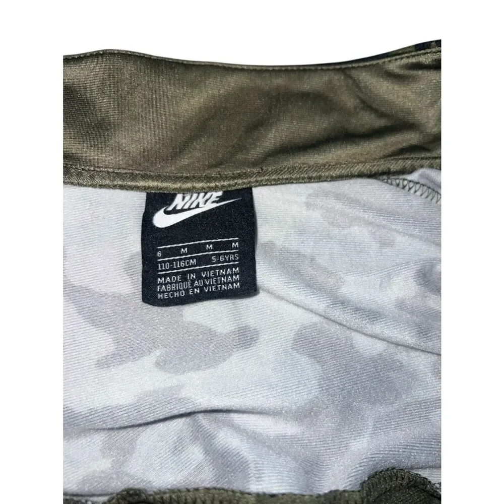 Nike Boys Tracksuit Set Camo Zip Jacket Jogger Pants Size 5-6Y Medium